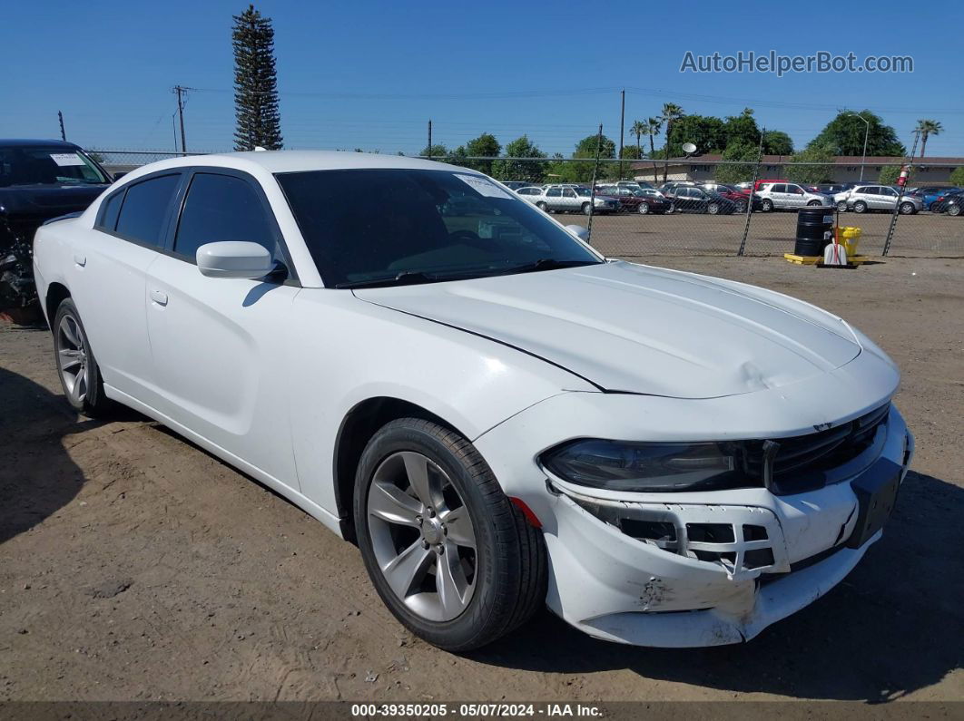 2016 Dodge Charger Sxt White vin: 2C3CDXHG5GH214763