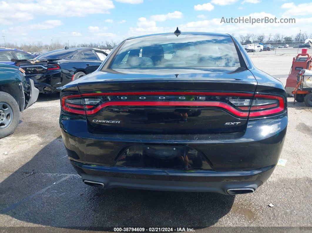 2016 Dodge Charger Sxt Black vin: 2C3CDXHG5GH215511