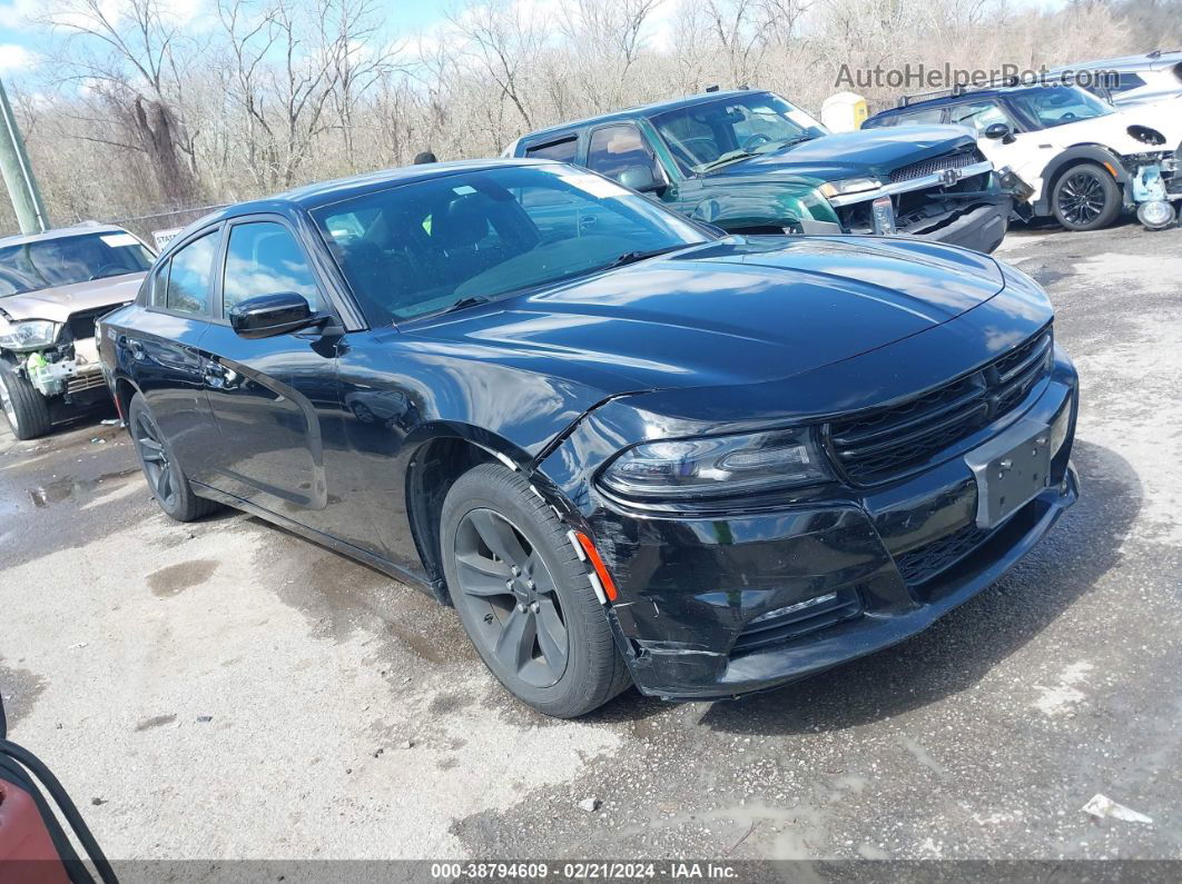 2016 Dodge Charger Sxt Black vin: 2C3CDXHG5GH215511