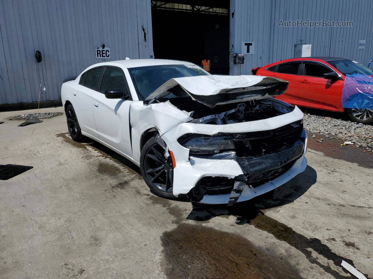 2016 Dodge Charger Sxt White vin: 2C3CDXHG5GH266555