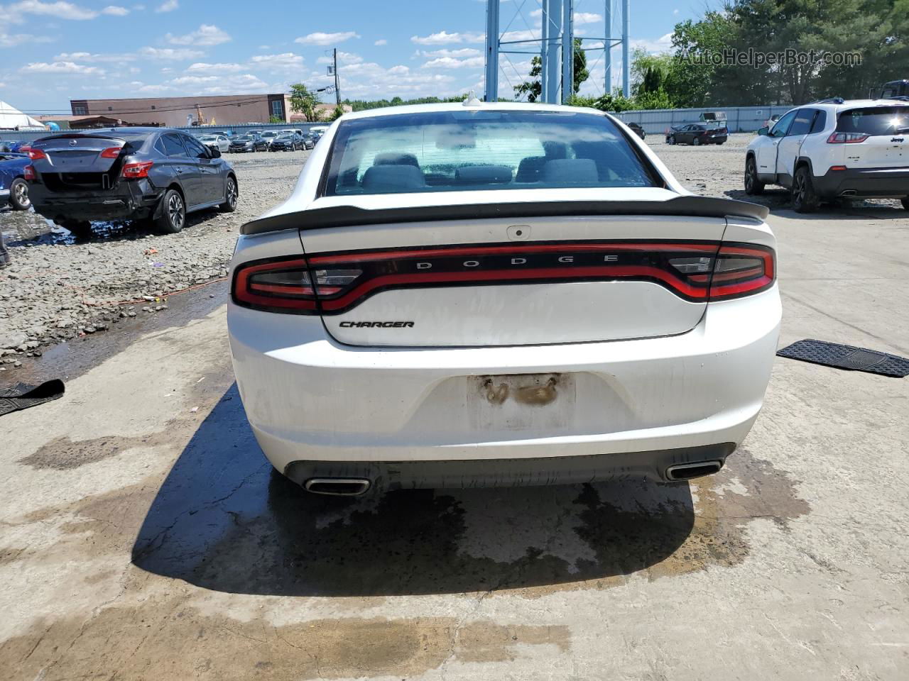 2016 Dodge Charger Sxt White vin: 2C3CDXHG5GH266555