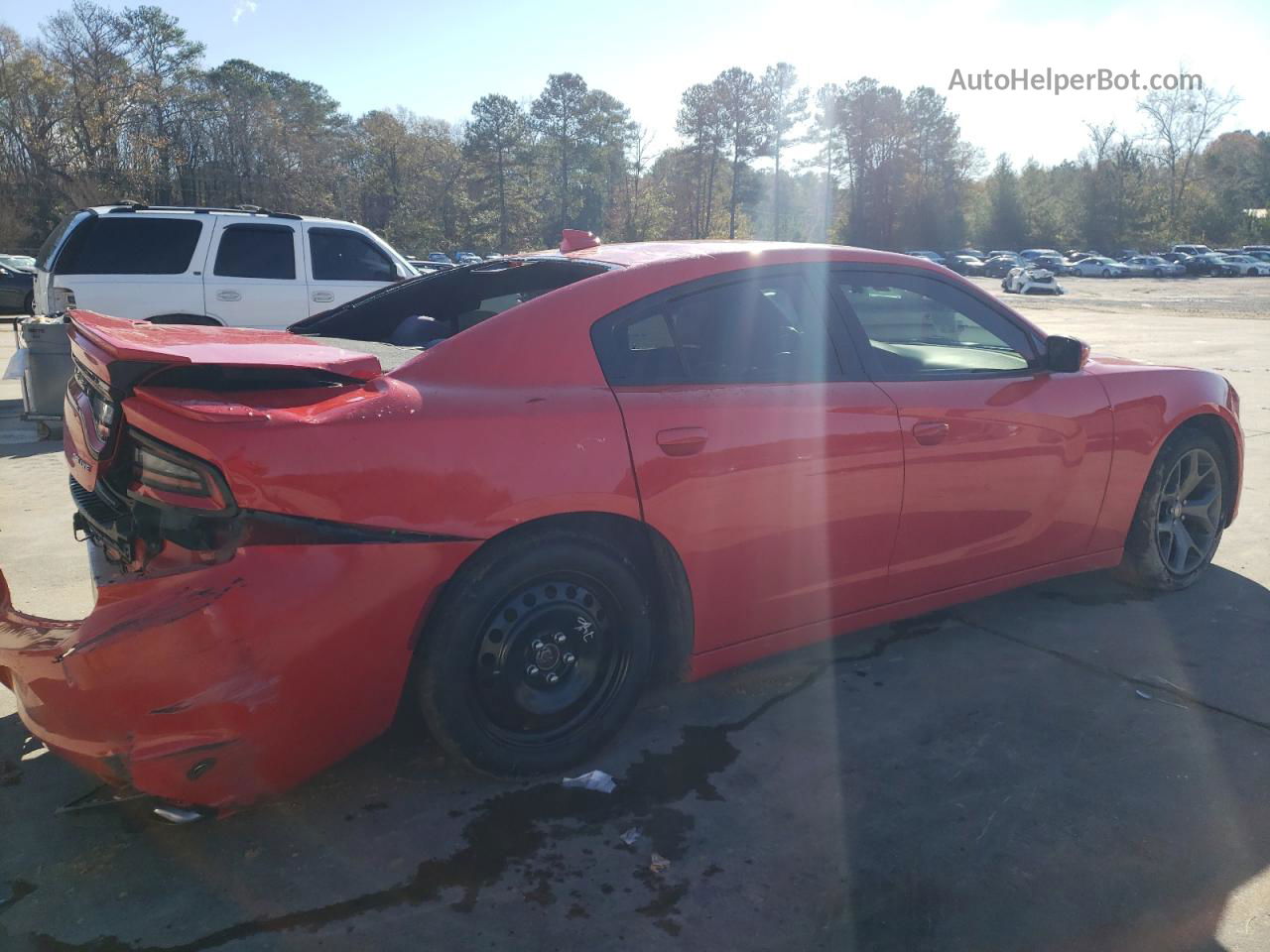 2016 Dodge Charger Sxt Red vin: 2C3CDXHG5GH292735