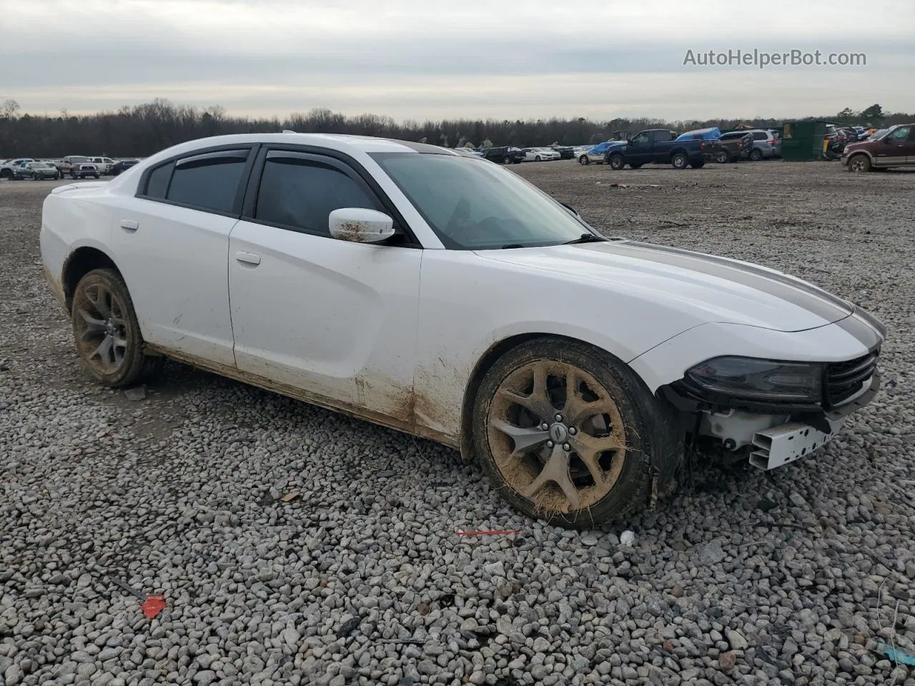 2017 Dodge Charger Sxt White vin: 2C3CDXHG5HH505071