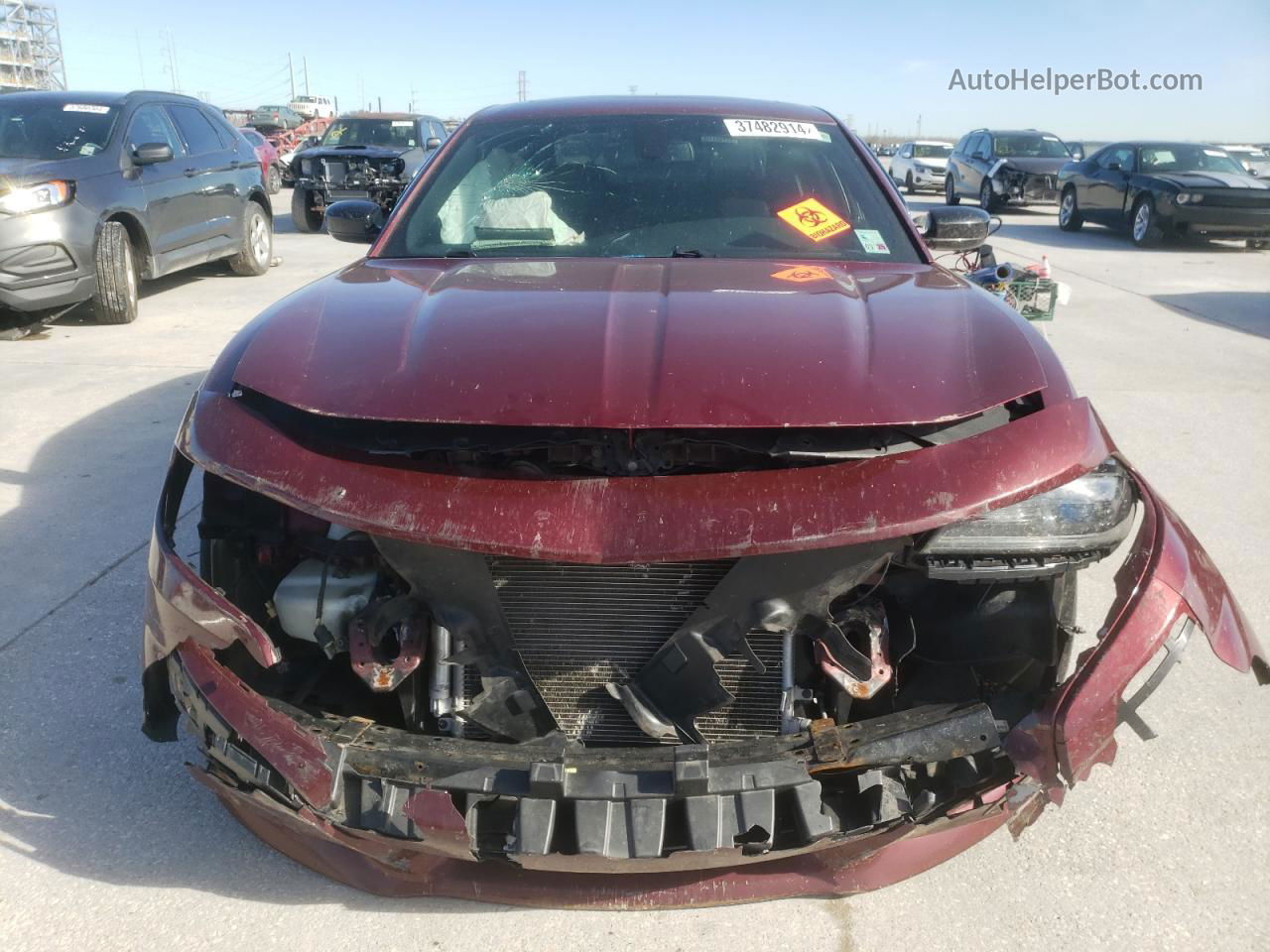 2017 Dodge Charger Sxt Burgundy vin: 2C3CDXHG5HH537079