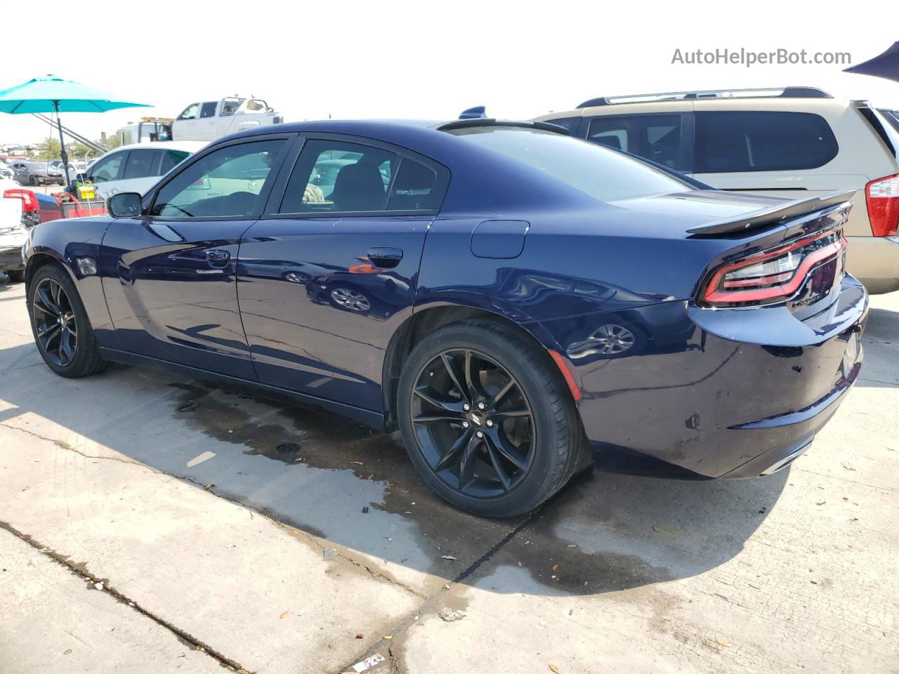 2017 Dodge Charger Sxt Blue vin: 2C3CDXHG5HH537759