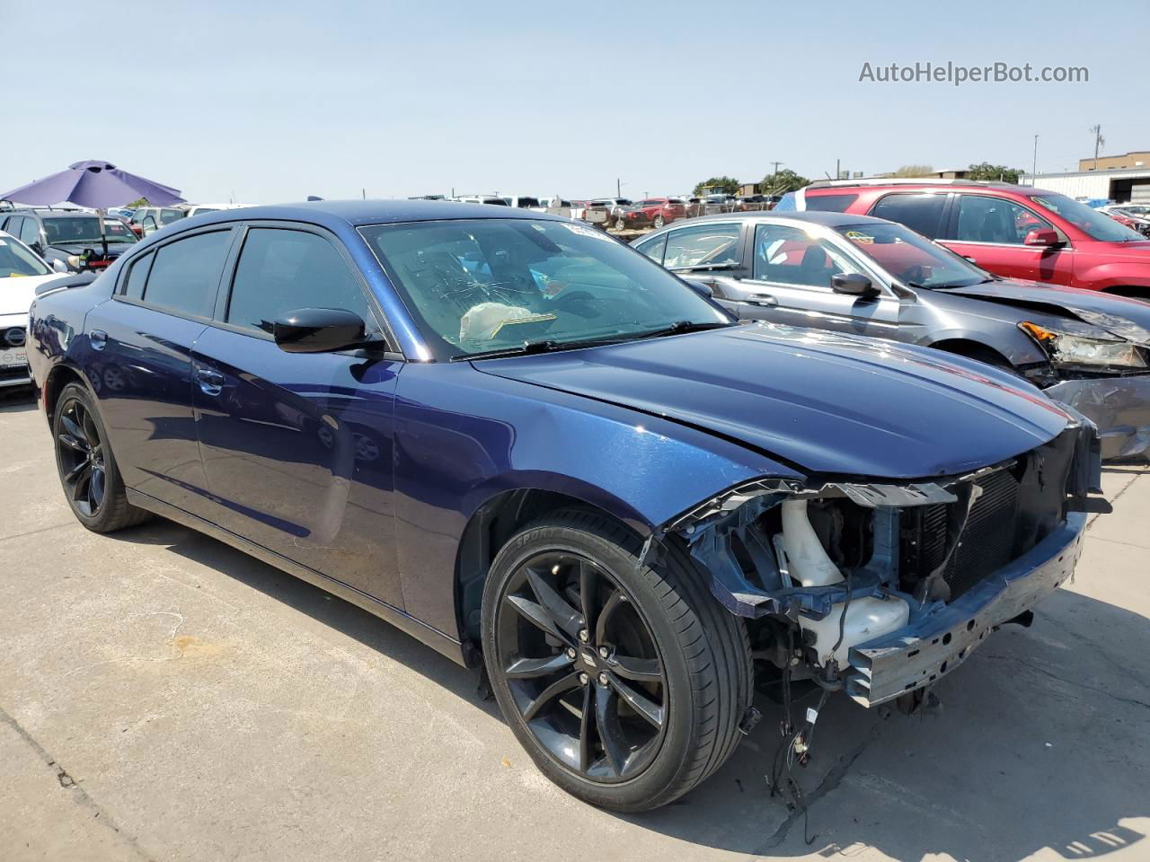 2017 Dodge Charger Sxt Blue vin: 2C3CDXHG5HH537759