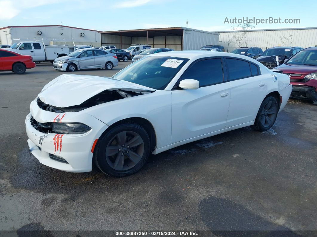 2017 Dodge Charger Sxt Rwd White vin: 2C3CDXHG5HH562256