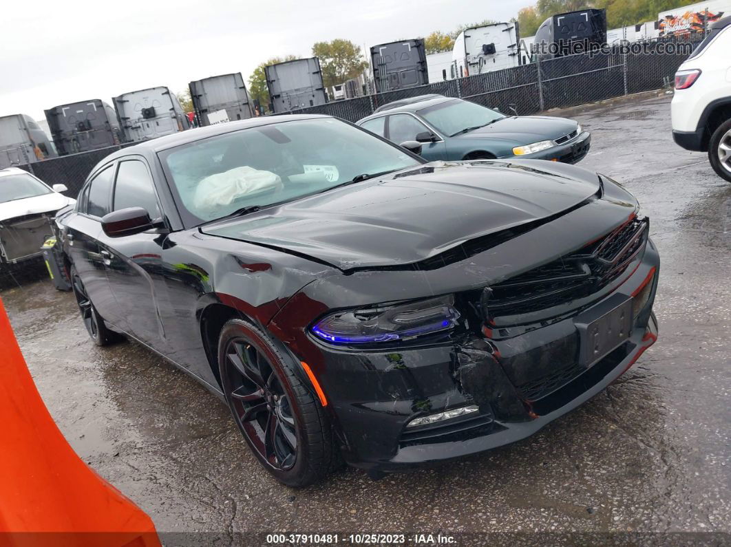 2017 Dodge Charger Sxt Rwd Black vin: 2C3CDXHG5HH623413