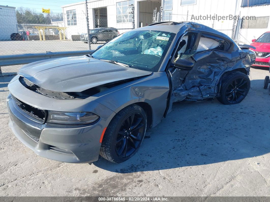 2018 Dodge Charger Sxt Plus Rwd Gray vin: 2C3CDXHG5JH119739