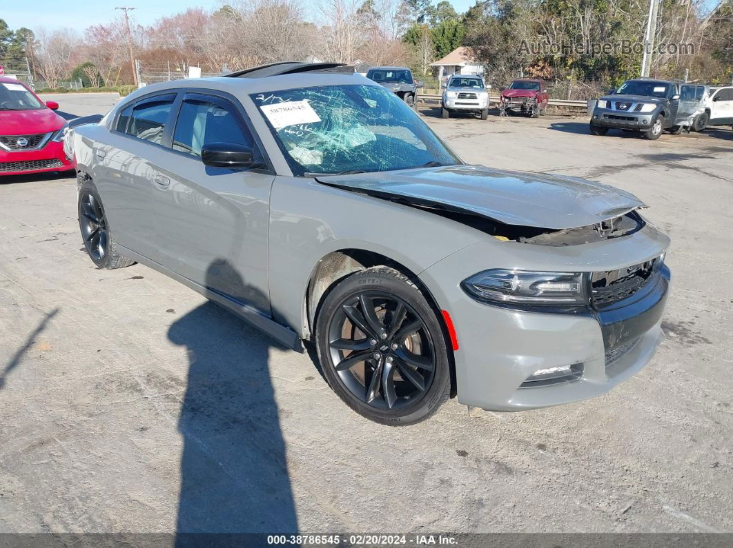 2018 Dodge Charger Sxt Plus Rwd Gray vin: 2C3CDXHG5JH119739