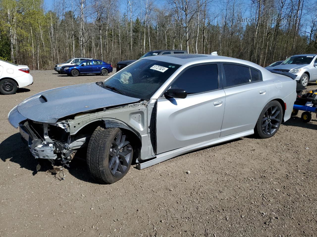 2021 Dodge Charger Gt Серебряный vin: 2C3CDXHG5MH603477