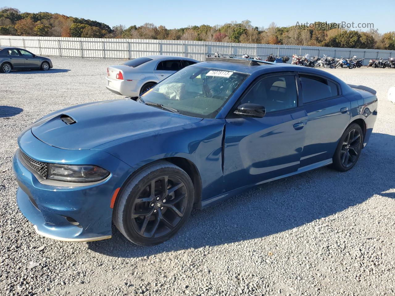 2021 Dodge Charger Gt Blue vin: 2C3CDXHG5MH644272