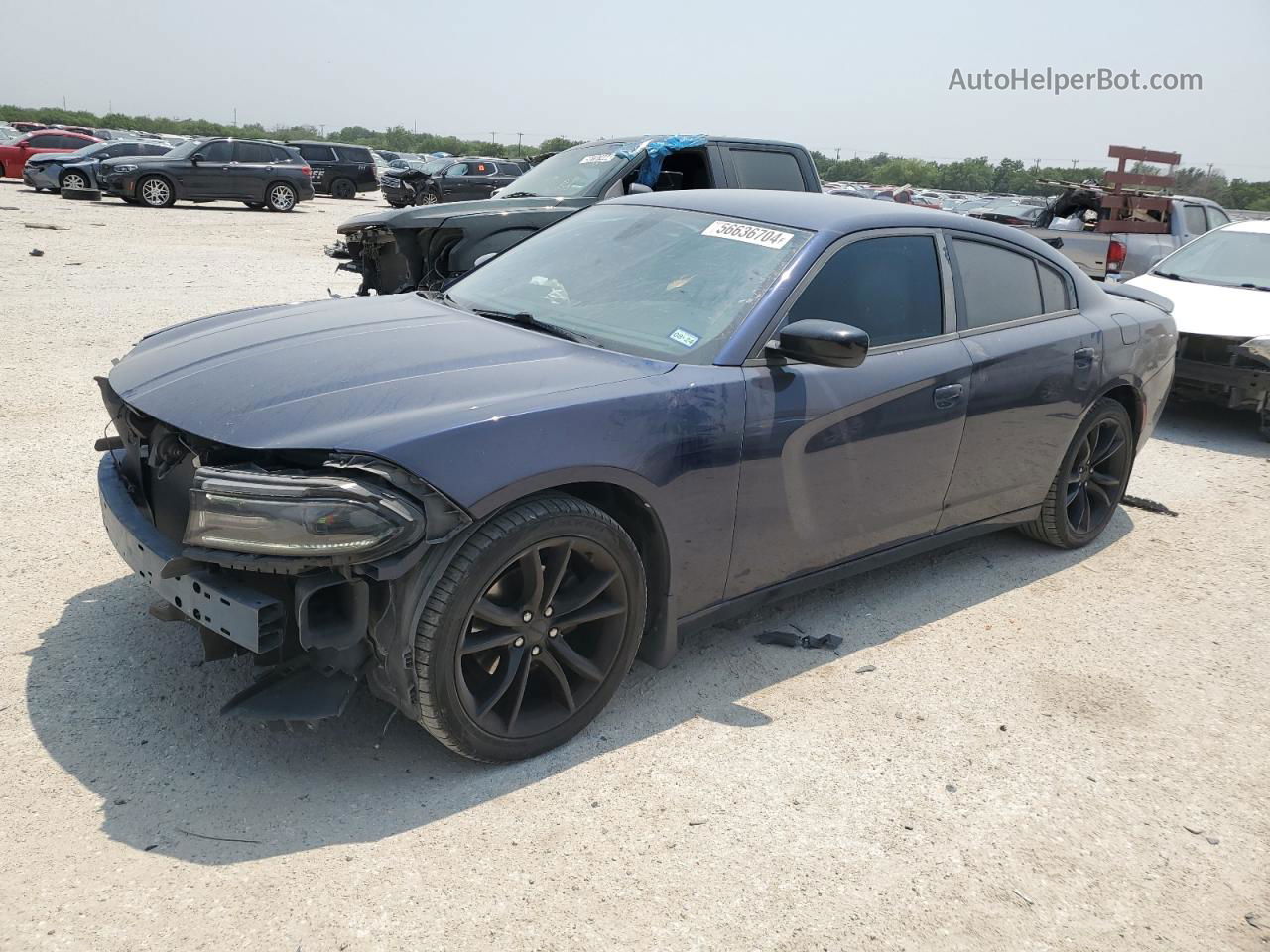 2016 Dodge Charger Sxt Blue vin: 2C3CDXHG6GH312801