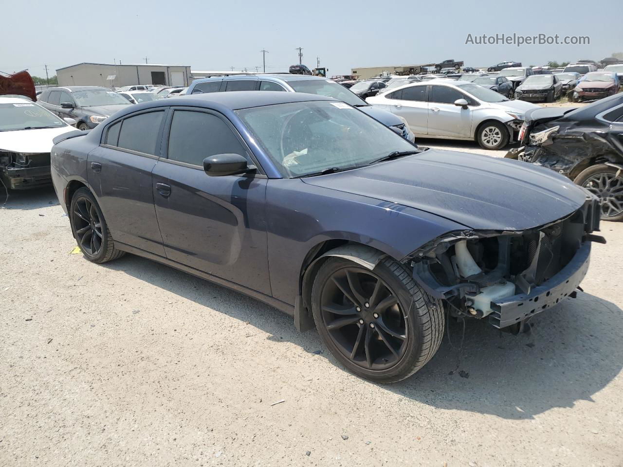 2016 Dodge Charger Sxt Blue vin: 2C3CDXHG6GH312801