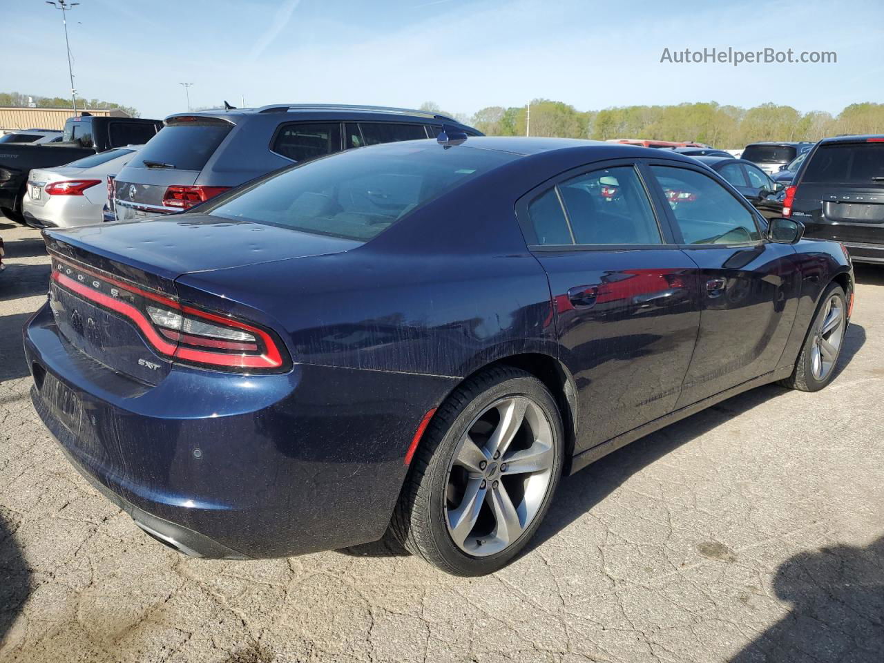 2017 Dodge Charger Sxt Blue vin: 2C3CDXHG6HH514801