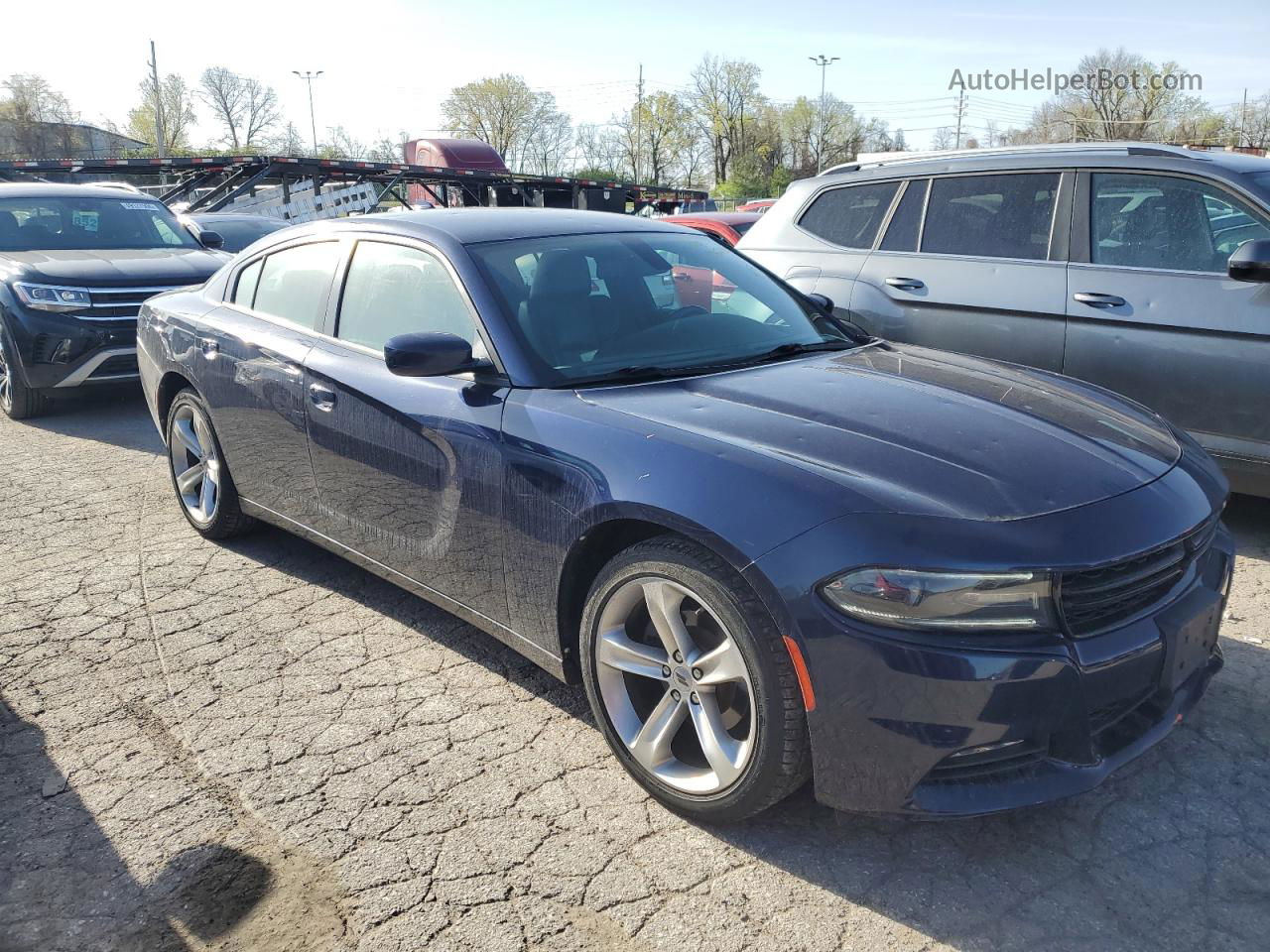 2017 Dodge Charger Sxt Синий vin: 2C3CDXHG6HH514801