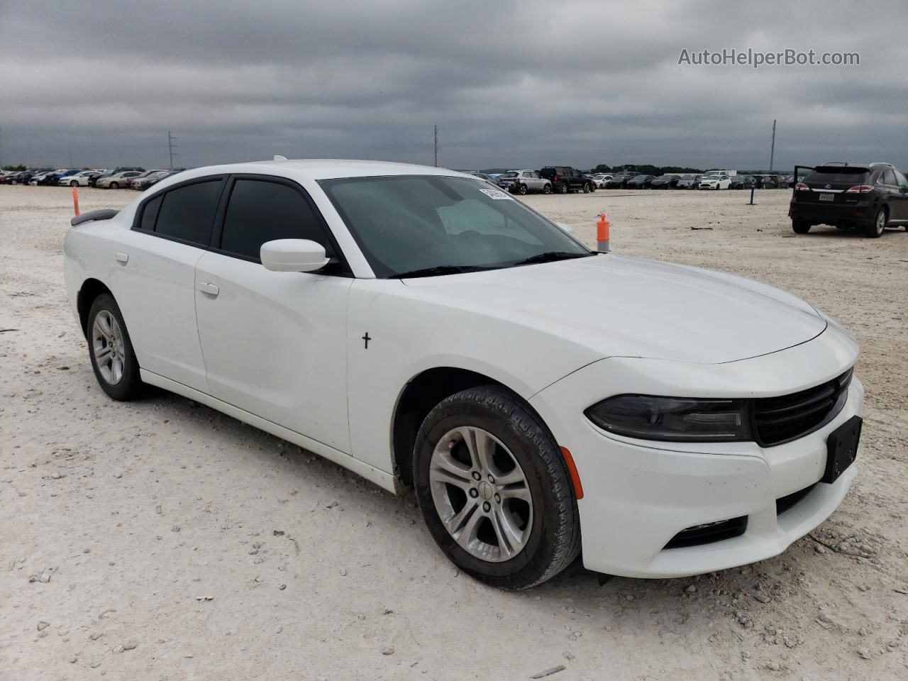 2017 Dodge Charger Sxt White vin: 2C3CDXHG6HH522882