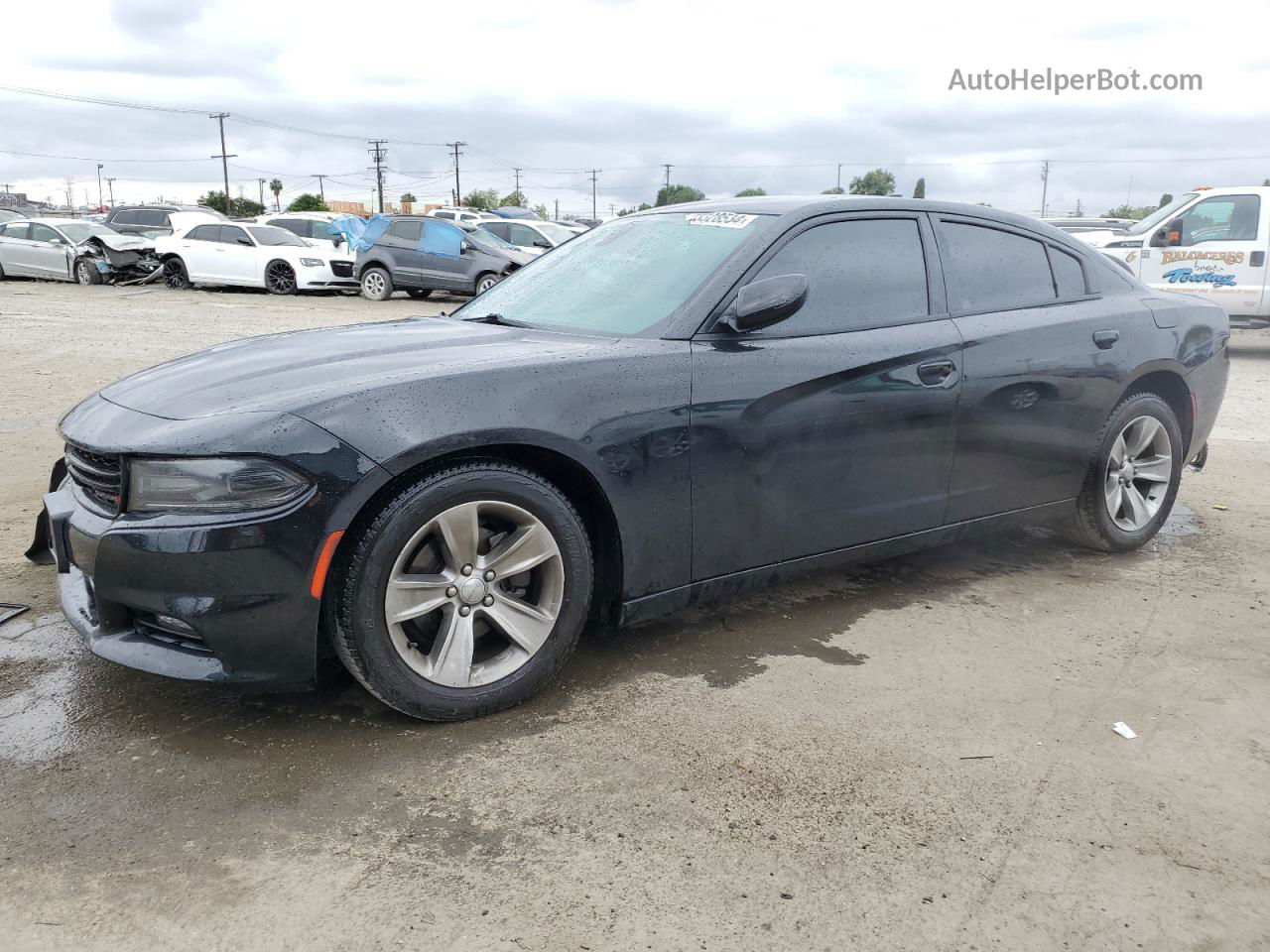 2017 Dodge Charger Sxt Black vin: 2C3CDXHG6HH524230