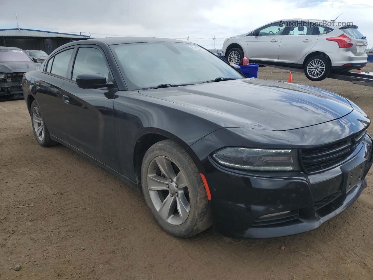 2017 Dodge Charger Sxt Black vin: 2C3CDXHG6HH549497