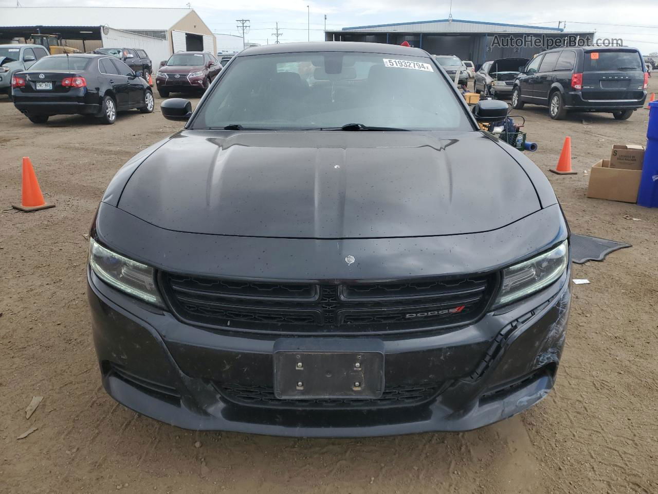 2017 Dodge Charger Sxt Black vin: 2C3CDXHG6HH549497