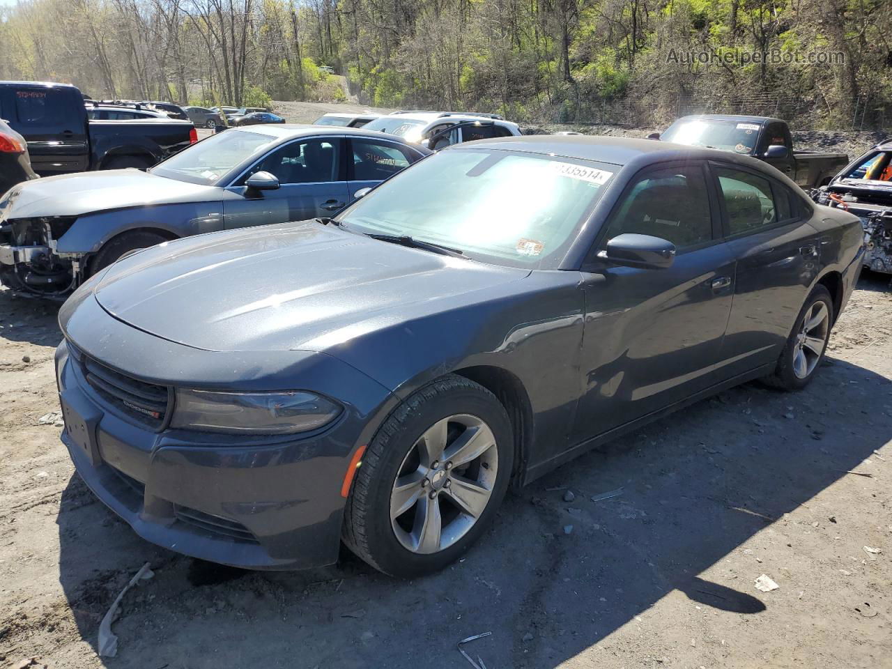 2017 Dodge Charger Sxt Серый vin: 2C3CDXHG6HH562802