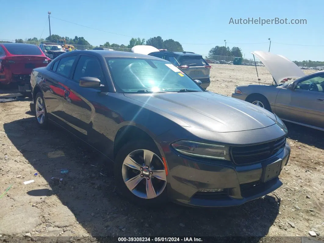 2017 Dodge Charger Sxt Rwd Gray vin: 2C3CDXHG6HH595217