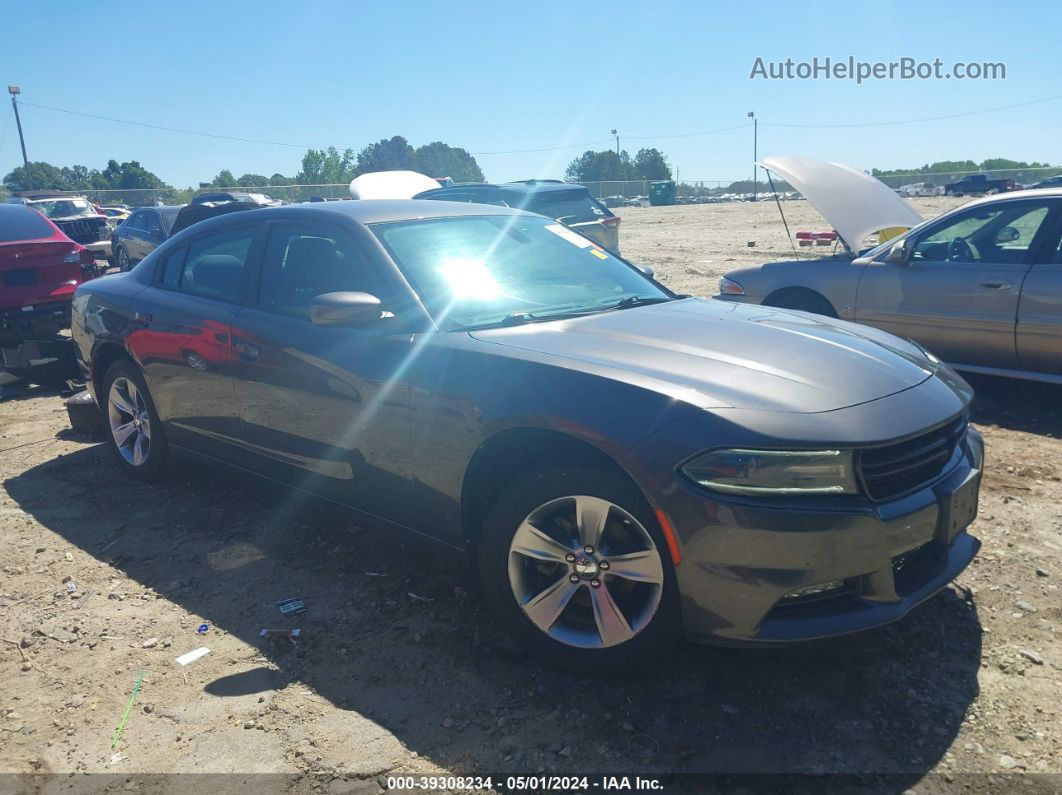 2017 Dodge Charger Sxt Rwd Gray vin: 2C3CDXHG6HH595217