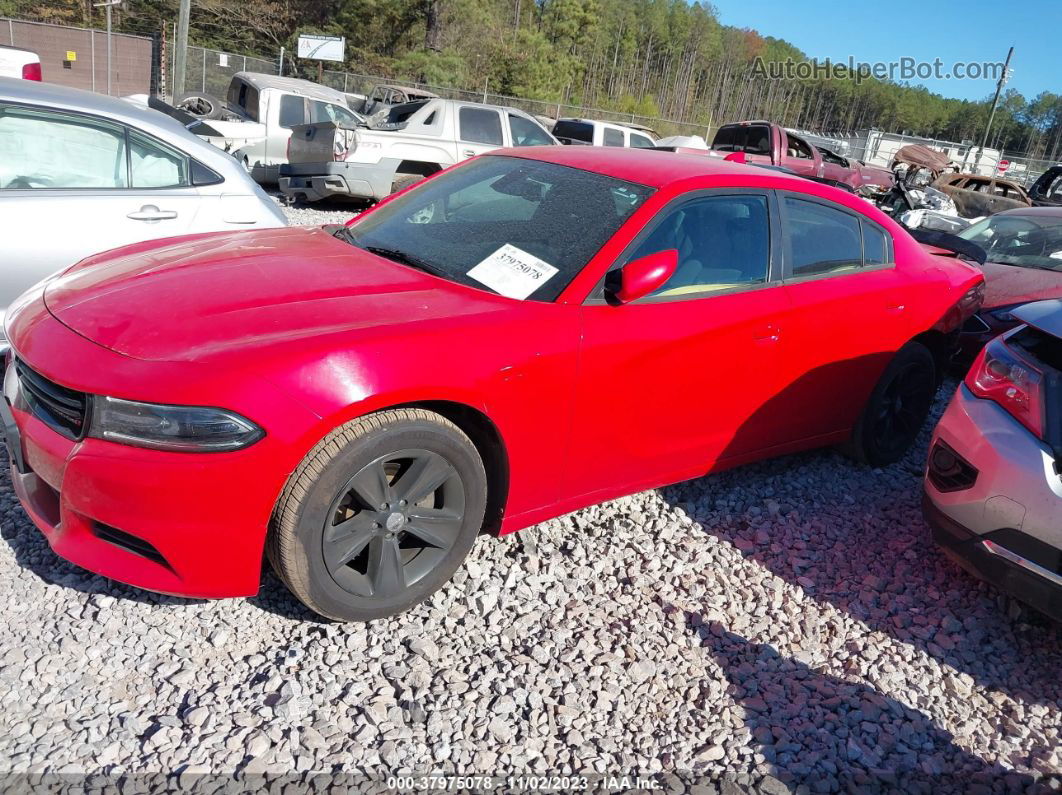 2017 Dodge Charger Sxt Rwd Red vin: 2C3CDXHG6HH615238