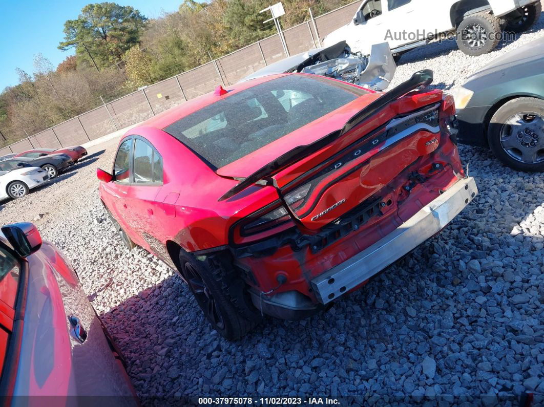 2017 Dodge Charger Sxt Rwd Red vin: 2C3CDXHG6HH615238