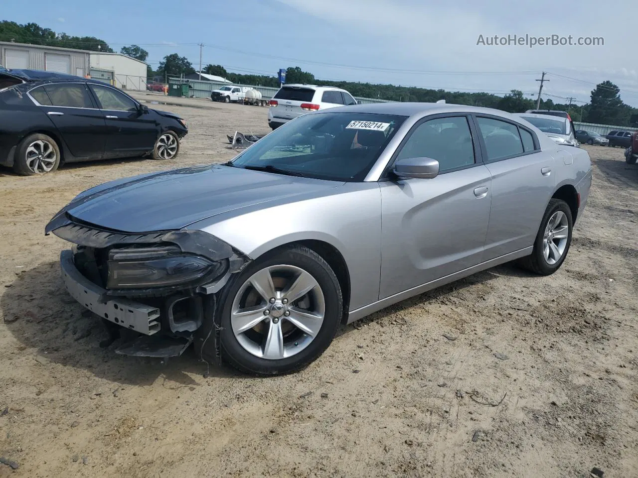 2017 Dodge Charger Sxt Silver vin: 2C3CDXHG6HH634677