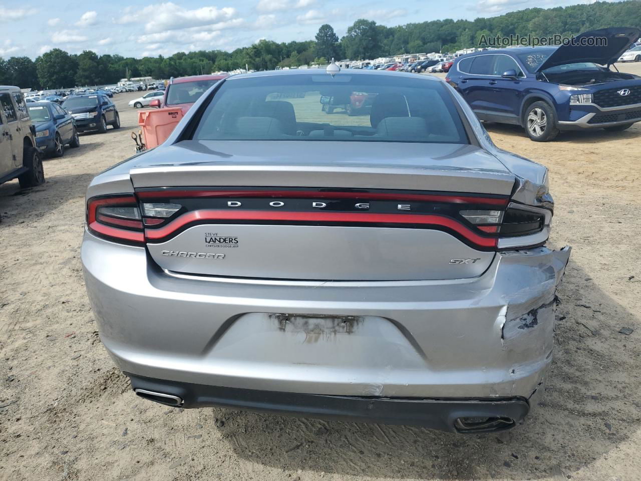 2017 Dodge Charger Sxt Silver vin: 2C3CDXHG6HH634677