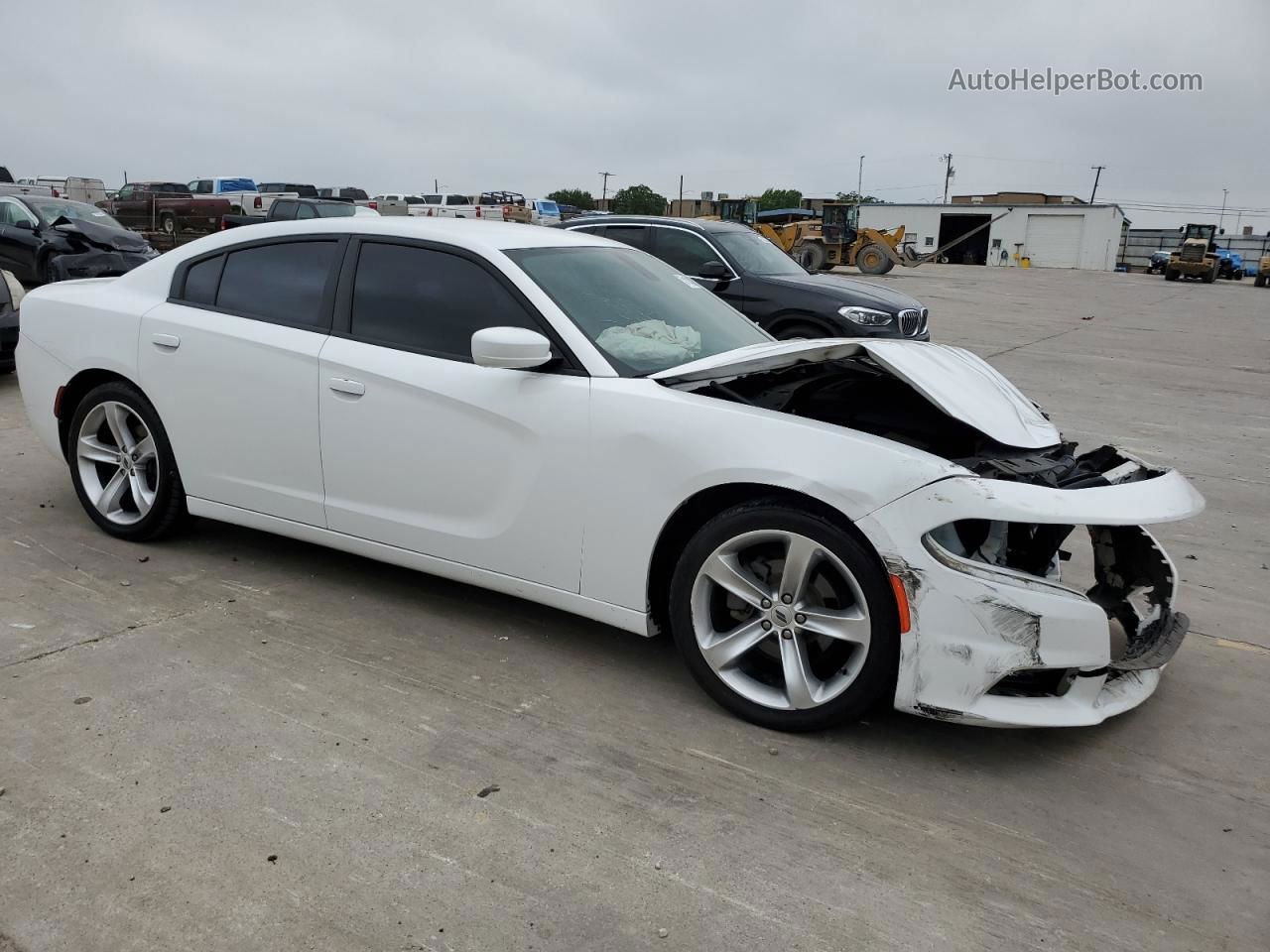 2018 Dodge Charger Sxt Plus White vin: 2C3CDXHG6JH113335