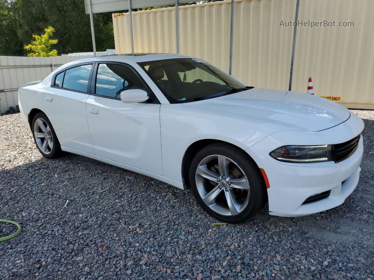 2018 Dodge Charger Sxt Plus White vin: 2C3CDXHG6JH188522