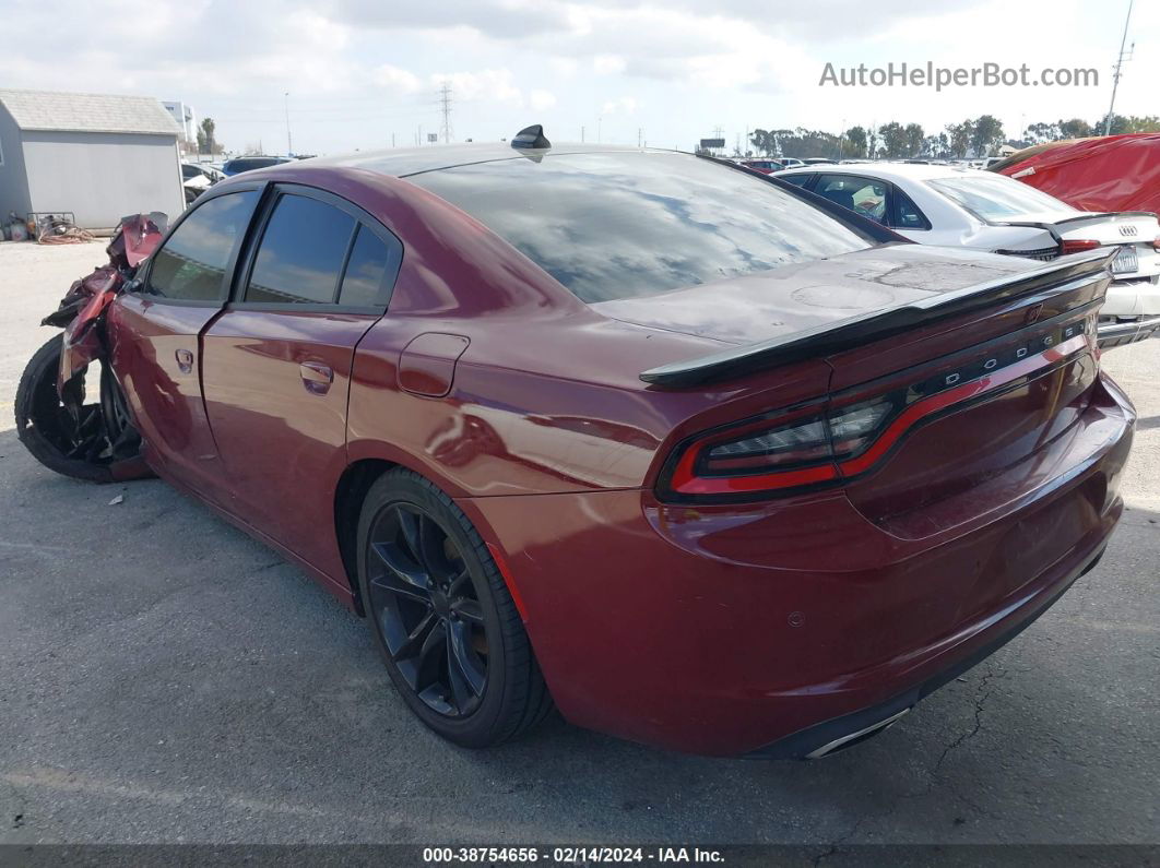 2018 Dodge Charger Sxt Plus Rwd Burgundy vin: 2C3CDXHG6JH319254