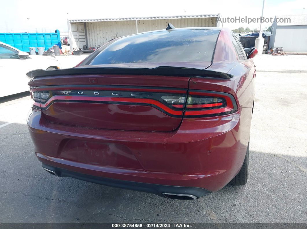 2018 Dodge Charger Sxt Plus Rwd Burgundy vin: 2C3CDXHG6JH319254