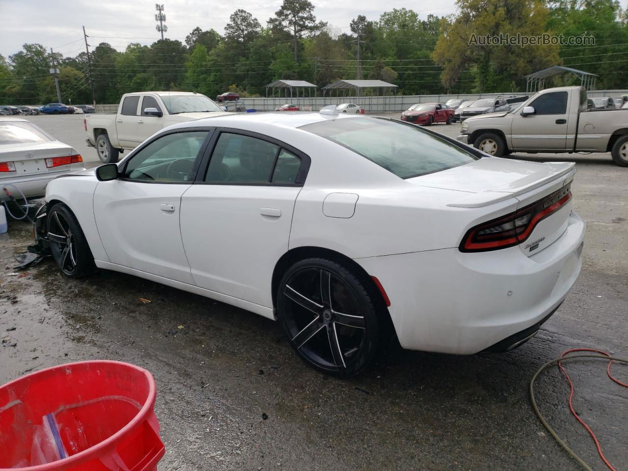 2016 Dodge Charger Sxt White vin: 2C3CDXHG7GH110405