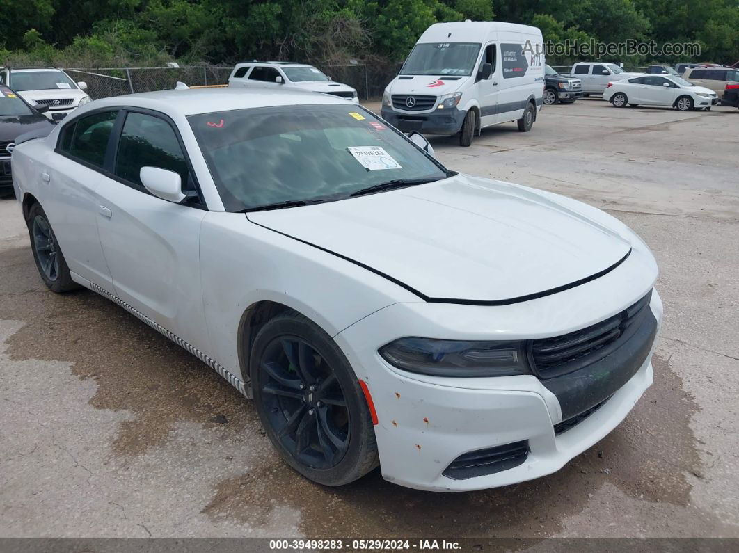 2016 Dodge Charger Sxt White vin: 2C3CDXHG7GH172953