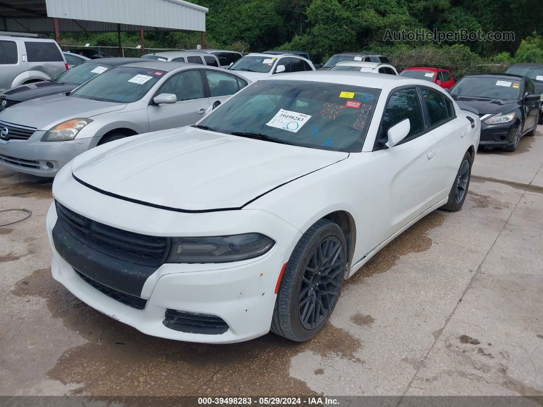 2016 Dodge Charger Sxt White vin: 2C3CDXHG7GH172953