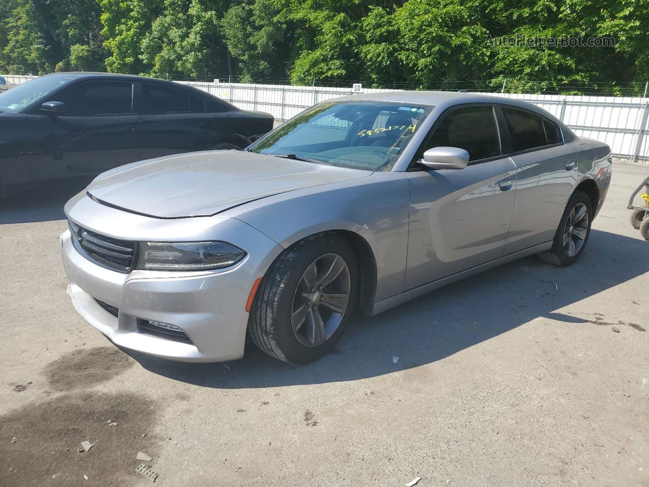 2016 Dodge Charger Sxt Silver vin: 2C3CDXHG7GH258196