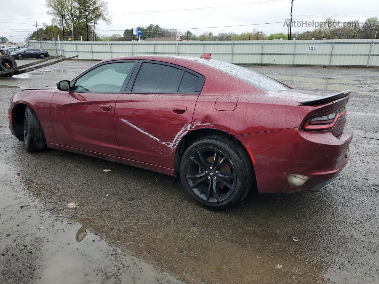 2017 Dodge Charger Sxt Burgundy vin: 2C3CDXHG7HH595842