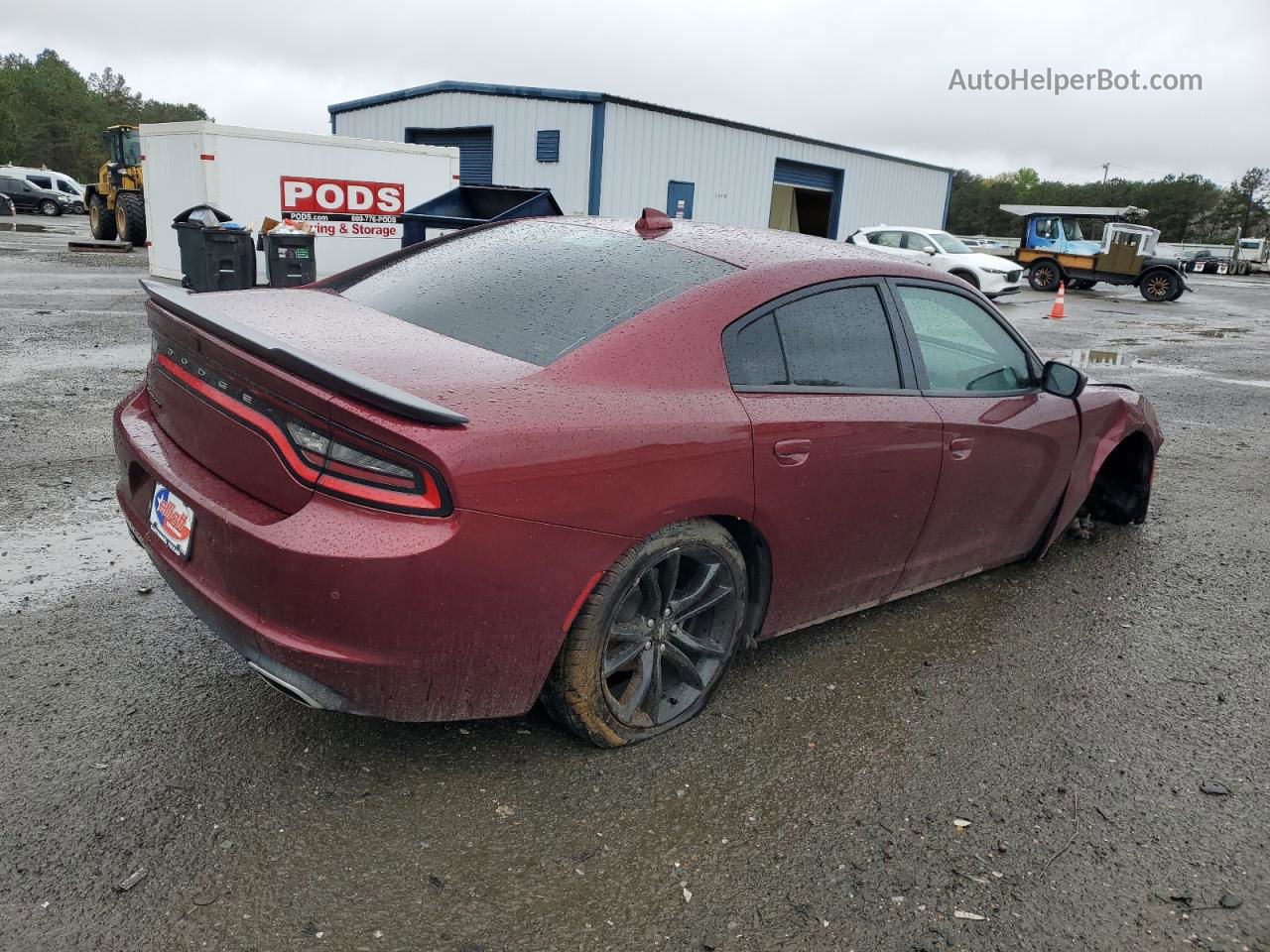 2017 Dodge Charger Sxt Burgundy vin: 2C3CDXHG7HH595842