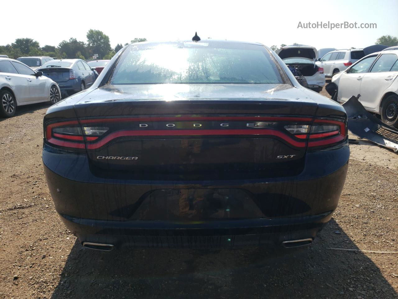 2017 Dodge Charger Sxt Black vin: 2C3CDXHG7HH655151