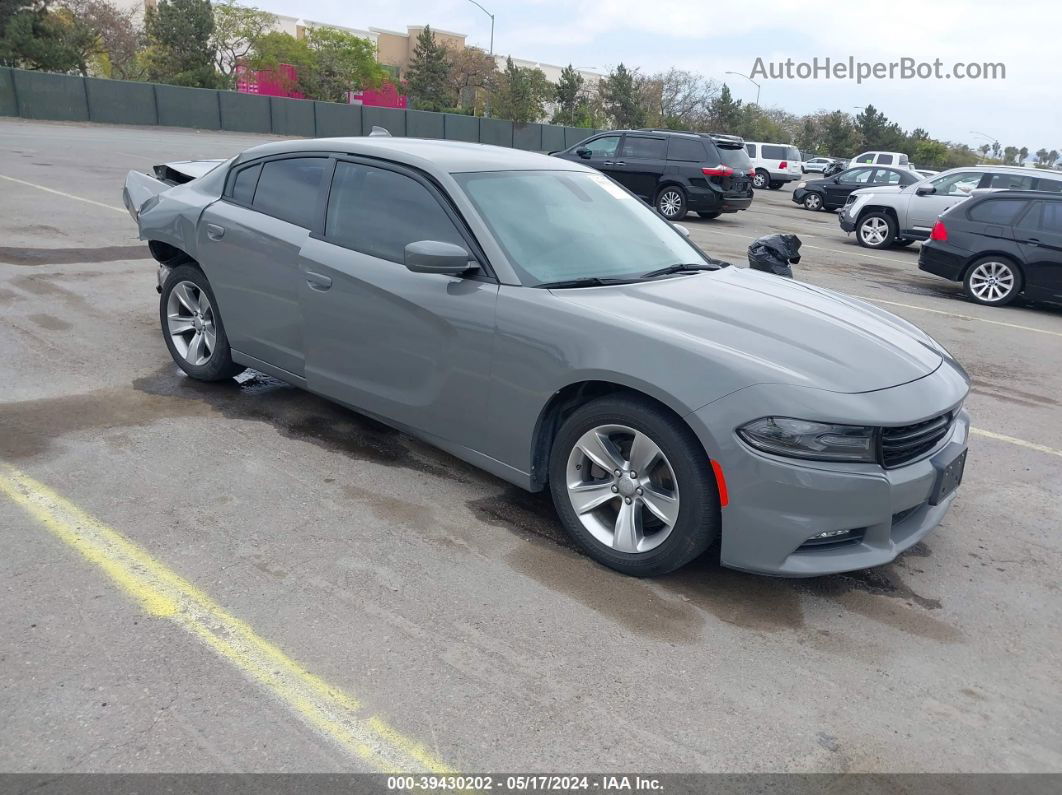 2017 Dodge Charger Sxt Rwd Gray vin: 2C3CDXHG7HH659751