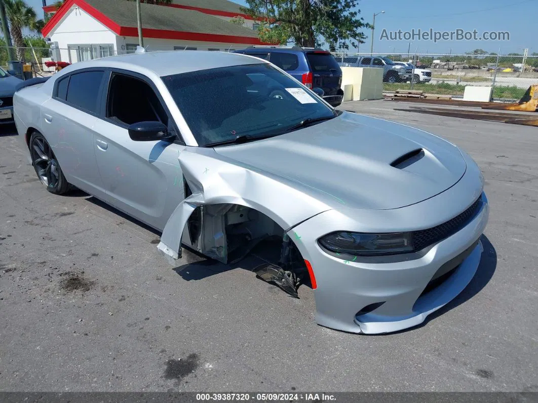 2021 Dodge Charger Gt Rwd Silver vin: 2C3CDXHG7MH519550