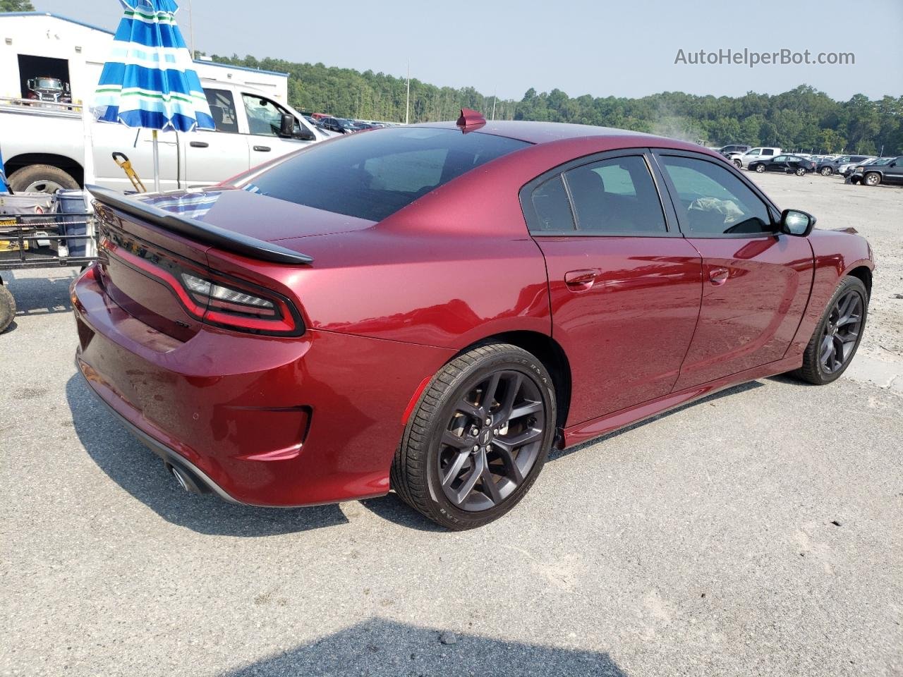 2021 Dodge Charger Gt Темно-бордовый vin: 2C3CDXHG7MH565461