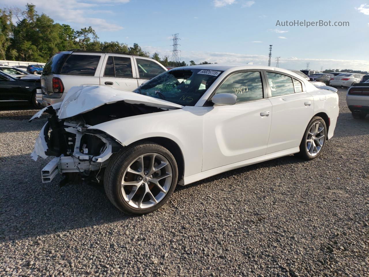 2021 Dodge Charger Gt White vin: 2C3CDXHG7MH639378