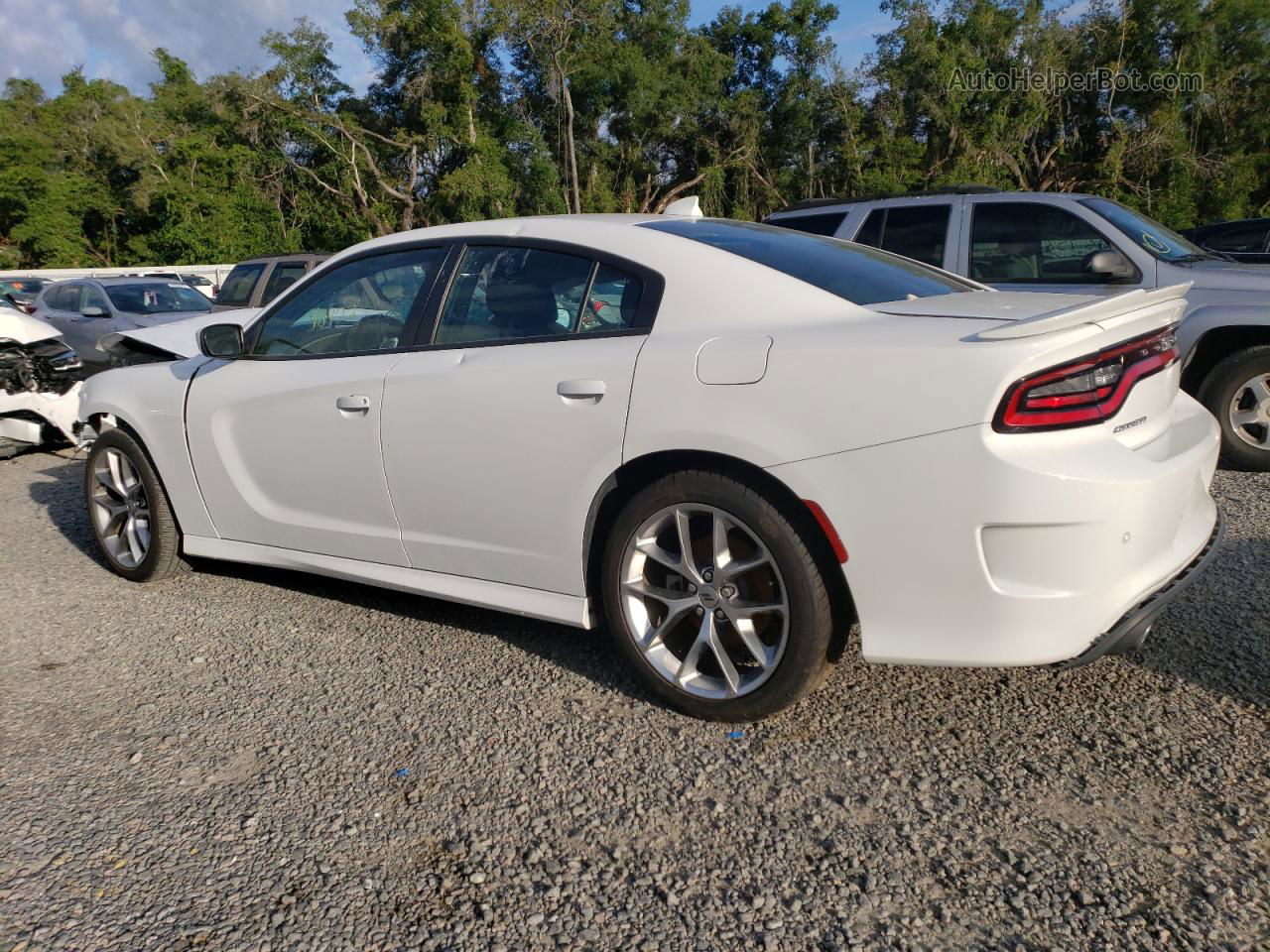 2021 Dodge Charger Gt White vin: 2C3CDXHG7MH639378