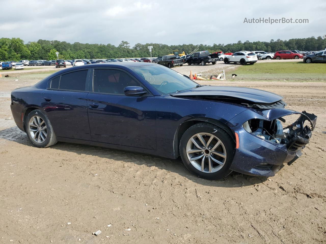 2016 Dodge Charger Sxt Синий vin: 2C3CDXHG8GH129917