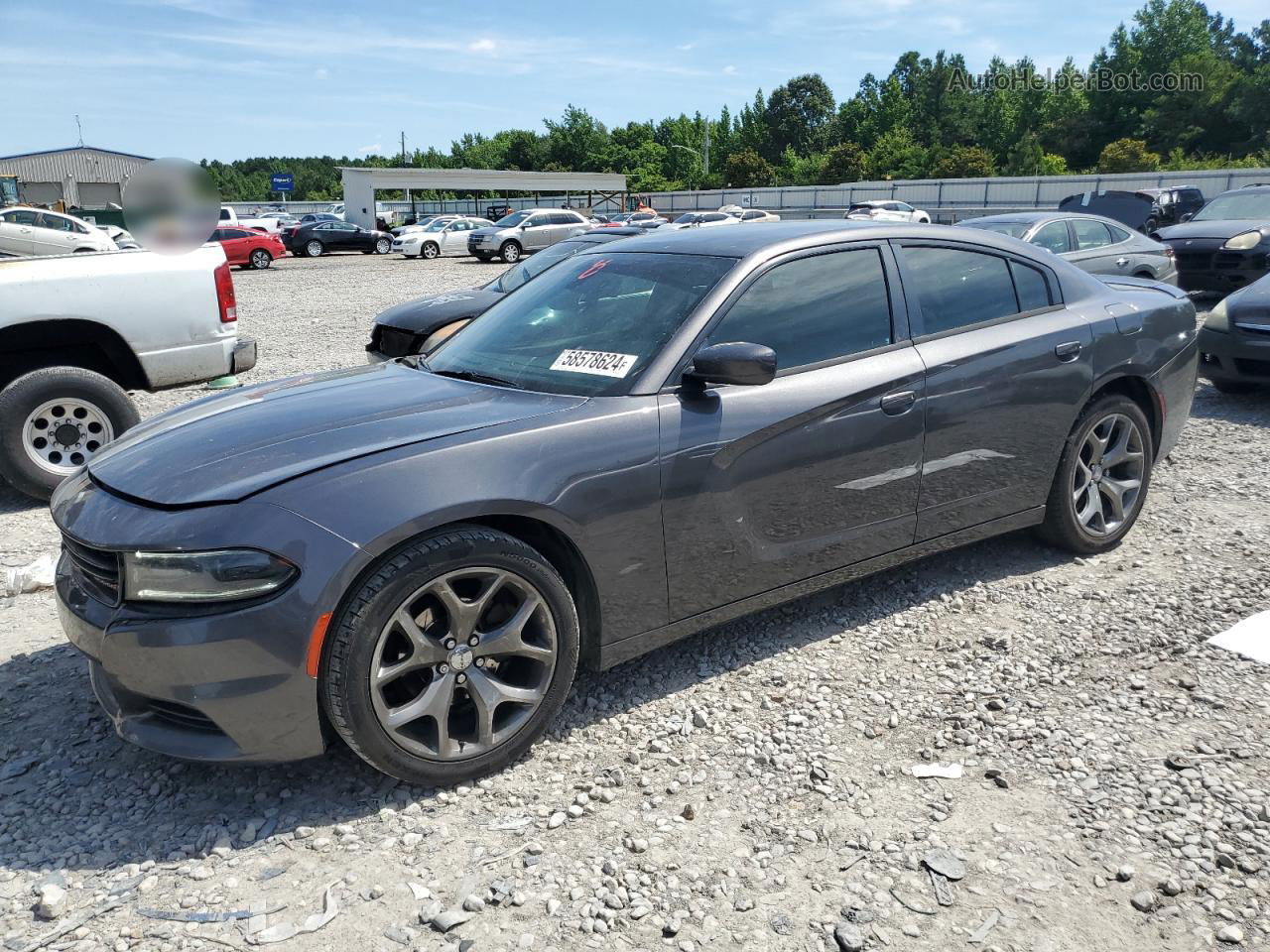 2016 Dodge Charger Sxt Charcoal vin: 2C3CDXHG8GH133014