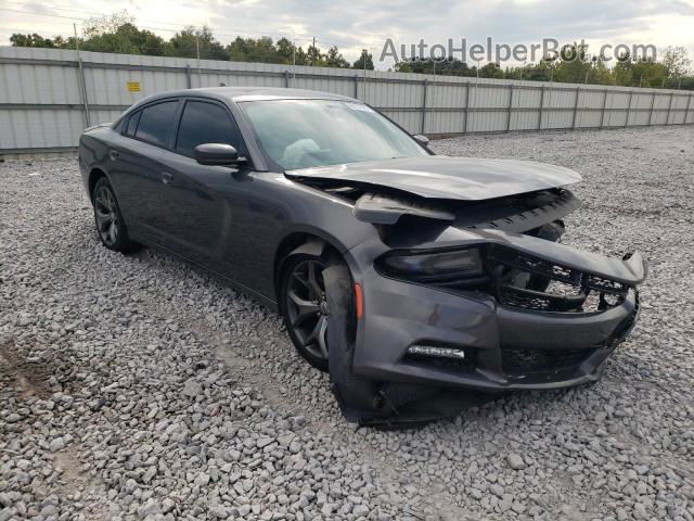 2016 Dodge Charger Sxt Gray vin: 2C3CDXHG8GH155451